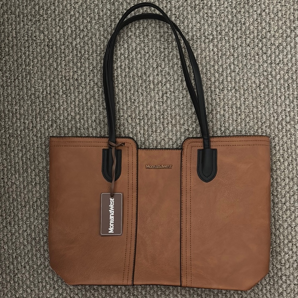 Montana West Brown and Black Handbag